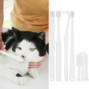 Zksm 5Pcs/Set Pet Toothbrushes - Soft Bristles - Multi-Functional Dental Care - Cat Dog Teeth Cleaning - Pet Supply